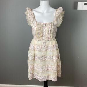 To Love Kuvaa Dress milkmaid fairy prairie apron small / extra small nap